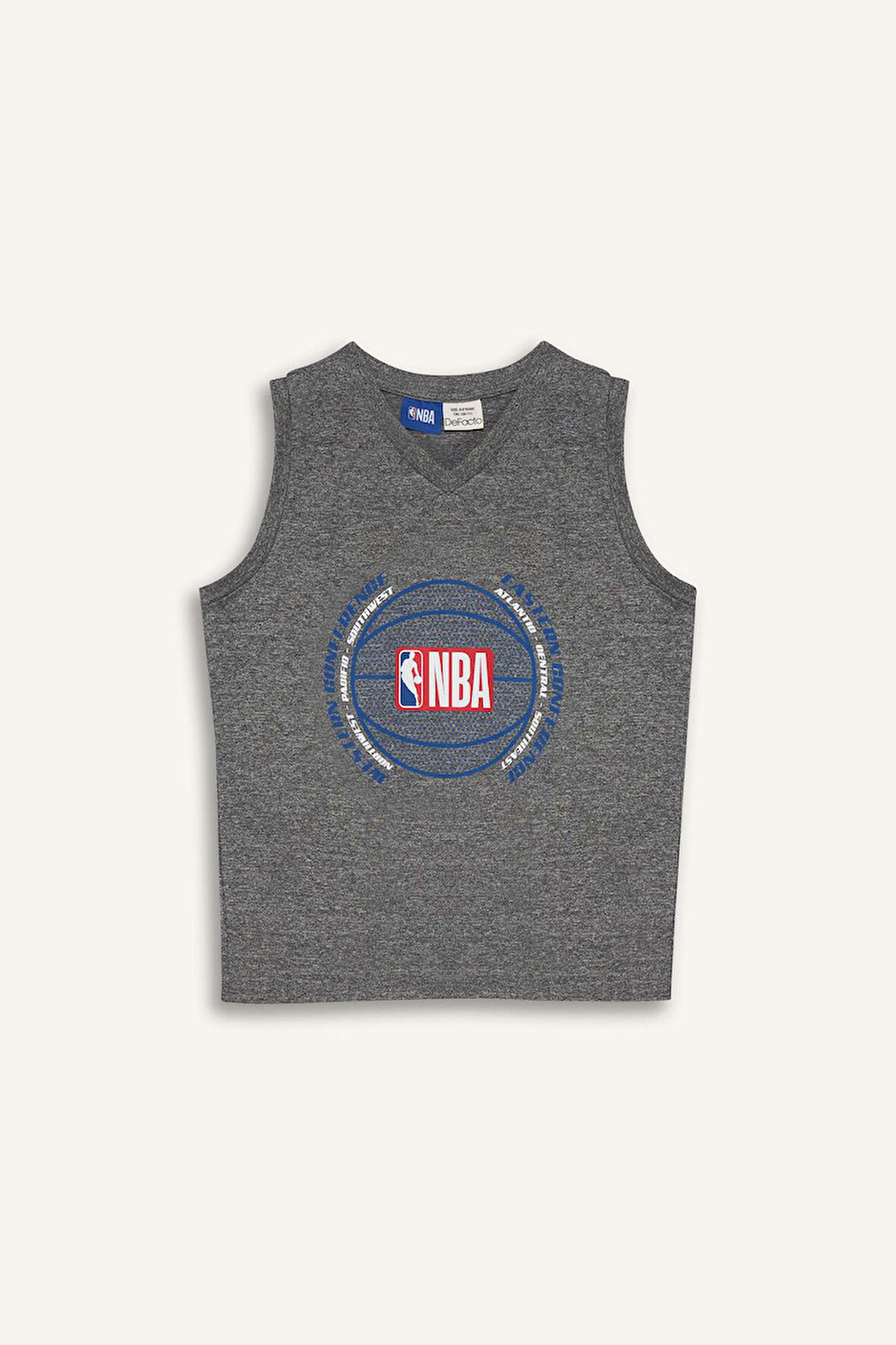 Erkek Çocuk NBA Wordmark V Yaka Atlet