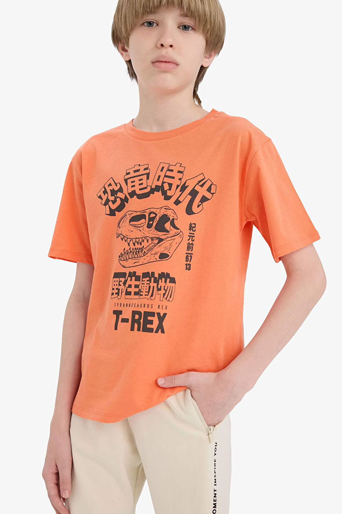 Erkek Çocuk New Regular Fit Bisiklet Yaka Kısa Kollu Tişört