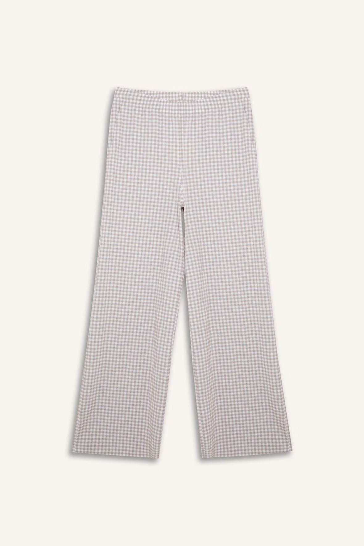 Coool Wide Leg Desenli Normal Bel Geniş Paça Pantolon