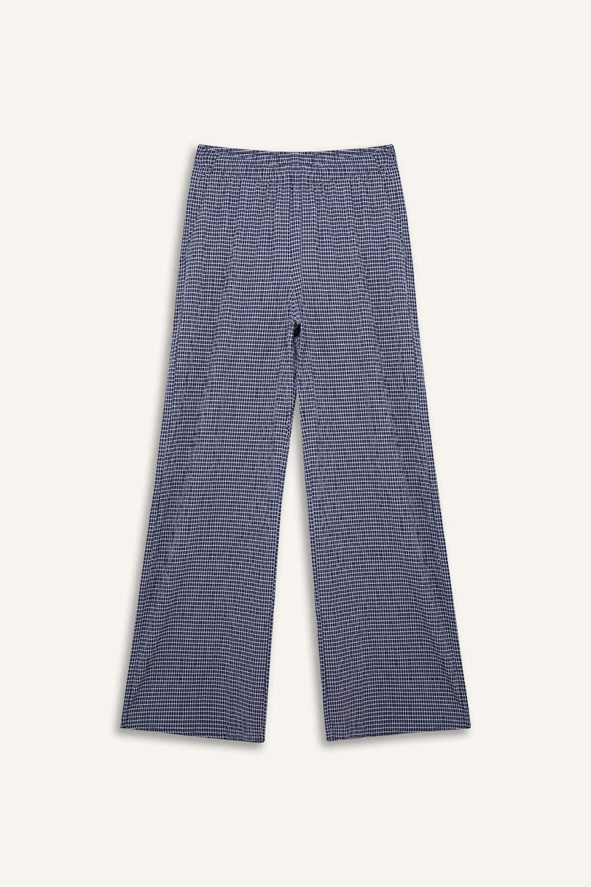 Coool Wide Leg Desenli Normal Bel Geniş Paça Pantolon