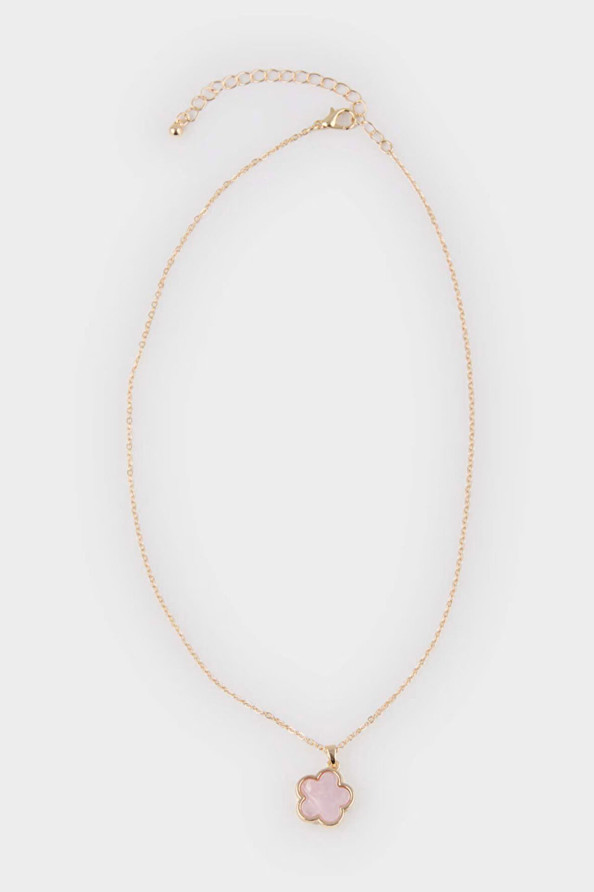 Kadın Yeşil Çiçekli Gold Kolye