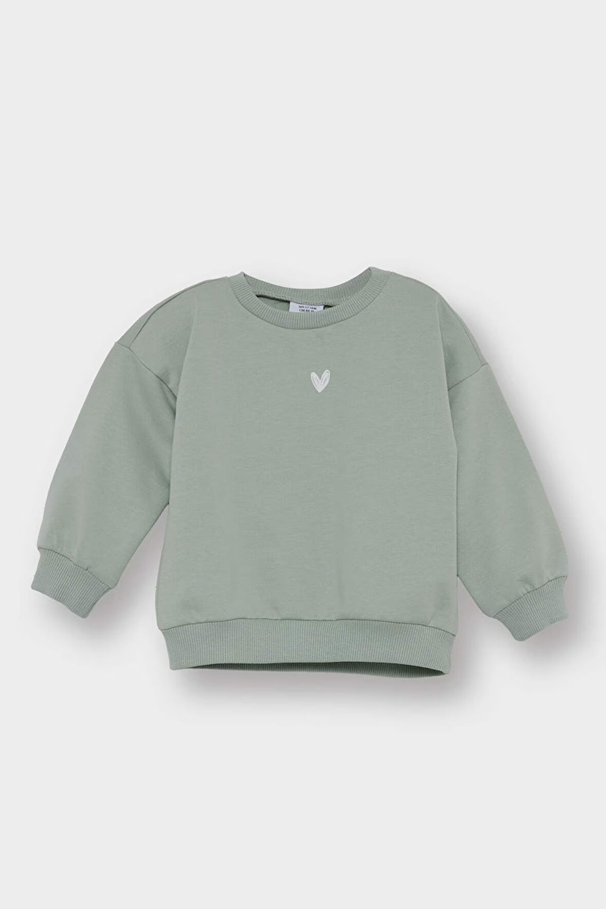 Kız Bebek Bisiklet Yaka İçi Yumuşak Tüylü Baskılı Sweatshirt