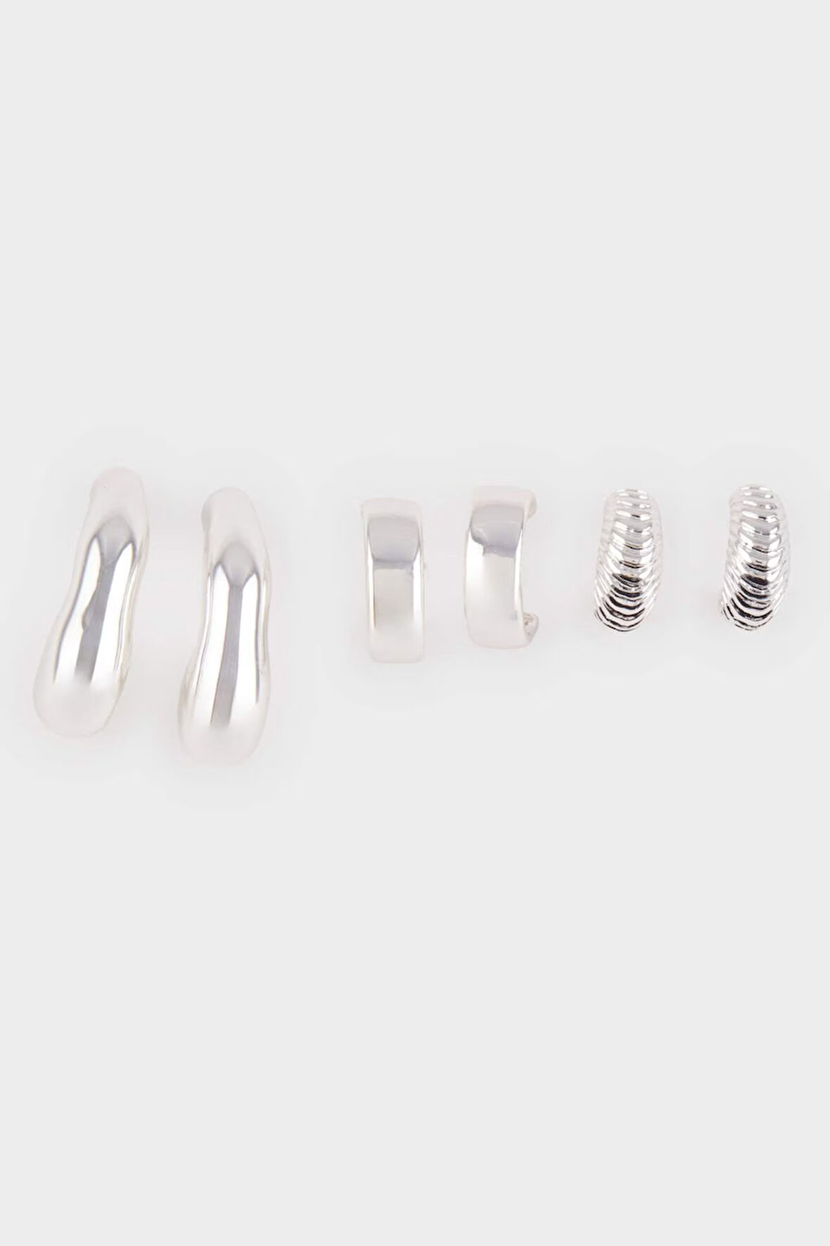 Kadın 3'lü Silver Küpe