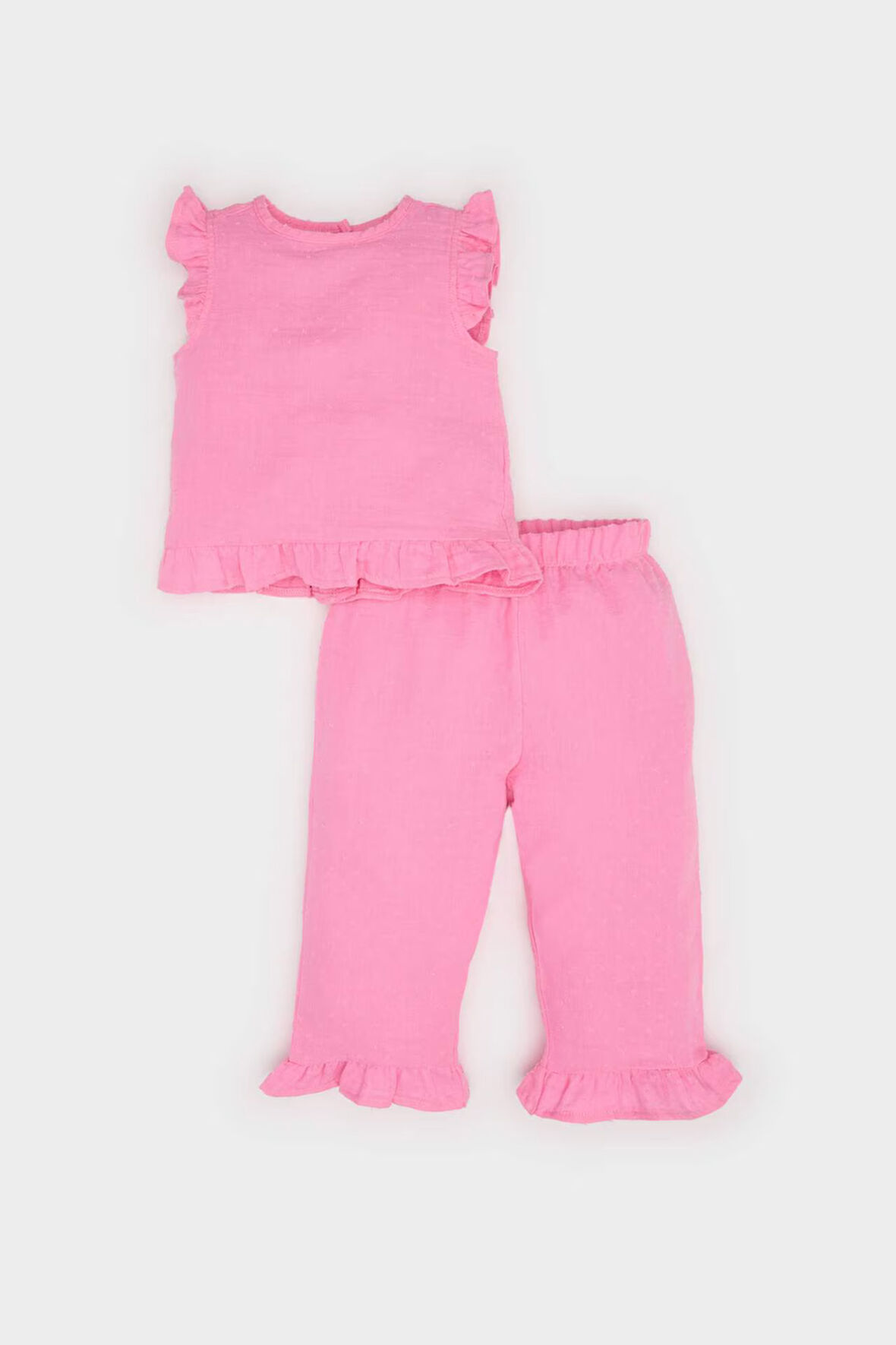 DeFacto Kız Bebek 2'li Takım Kolsuz Tişört Beli Lastikli Alt E8388A525SMPN164