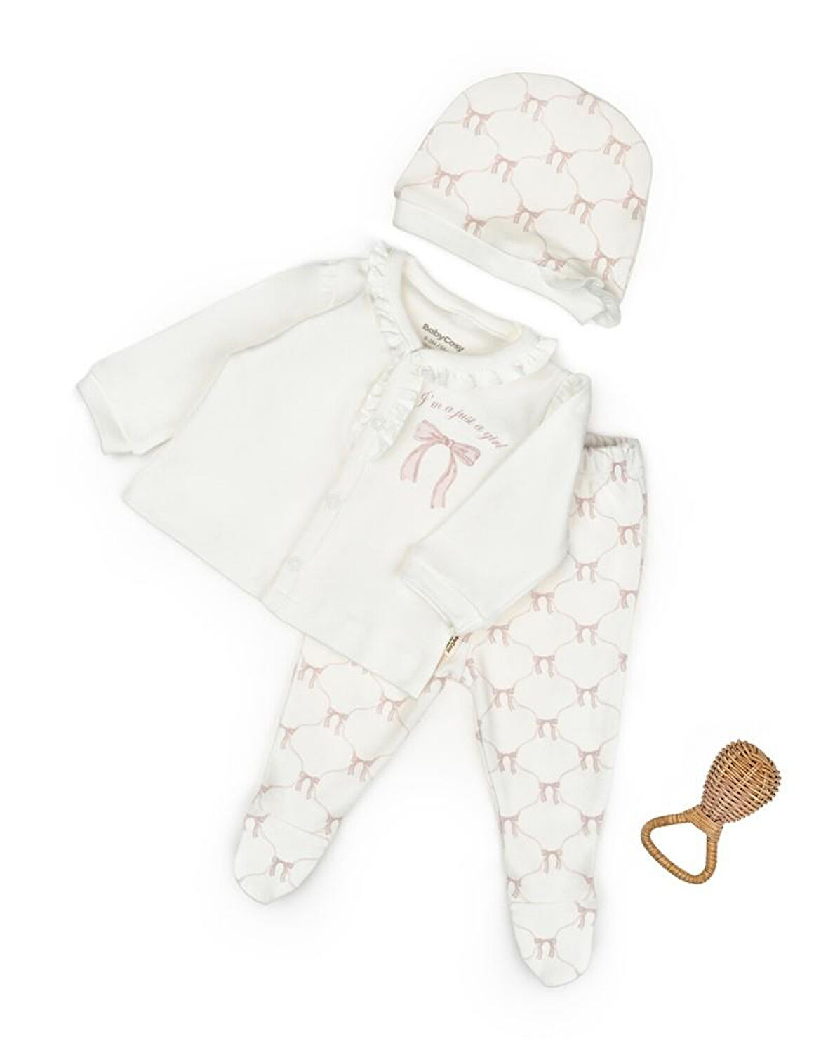 Bebek 3’lü Takım (Pantolon, Uzun Kol T-shirt, Şapka), Bebek ve Yenidoğan Serisi - CSY8143