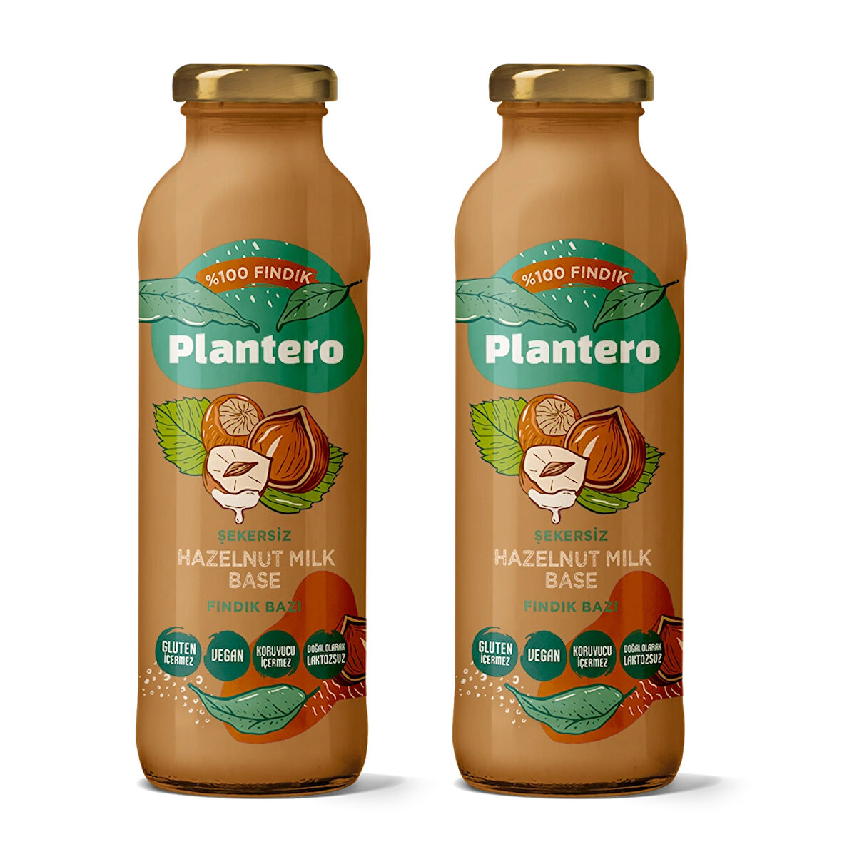 PLANTERO 2'li Set Fındık Sütü Bazı Konsantre Bitkisel Süt (250GR, 6 LT SÜT, %100 FINDIK, 25 BARDAK)