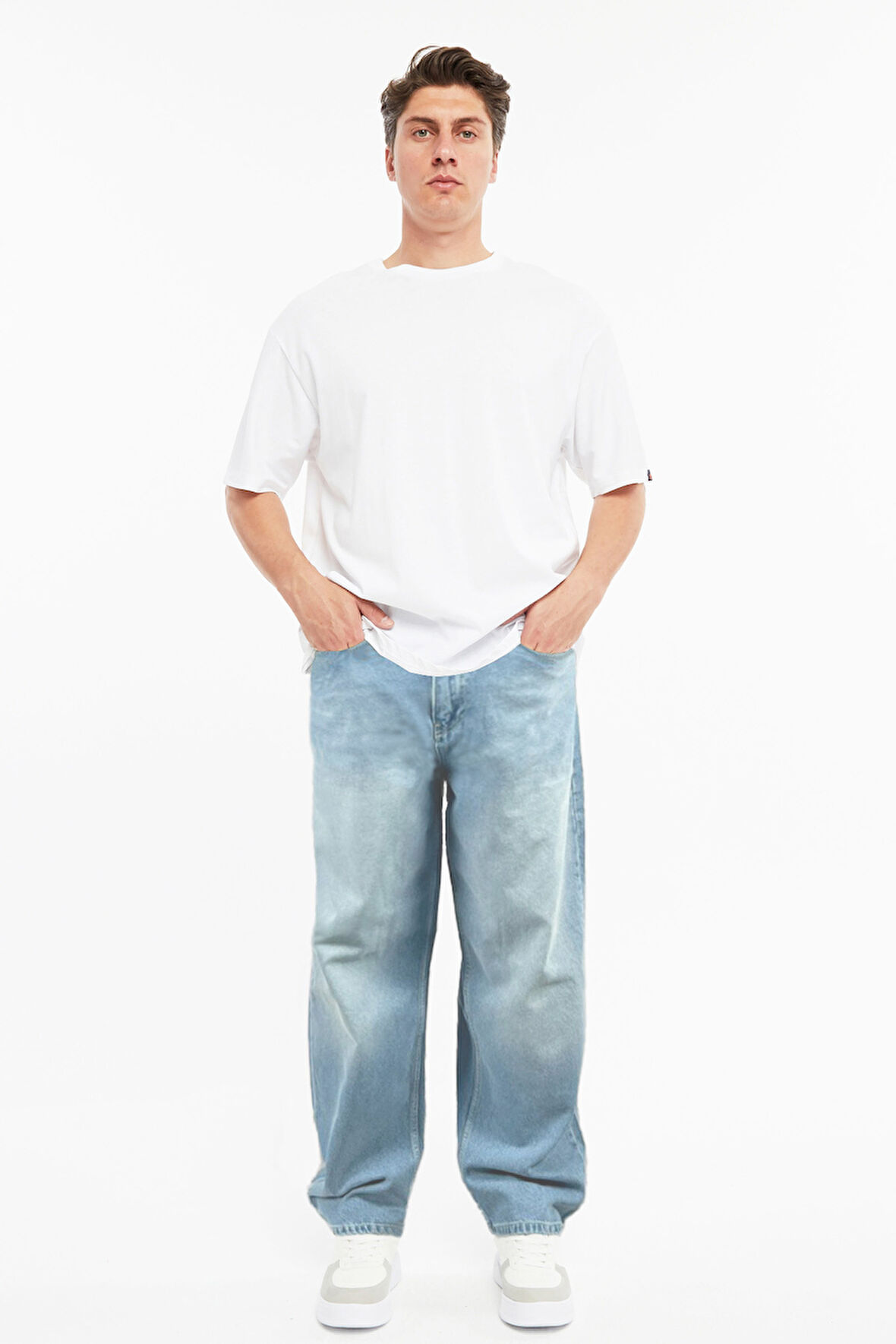 CEDY DENIM Erkek Yüksek Bel Baggy Skater Jean 