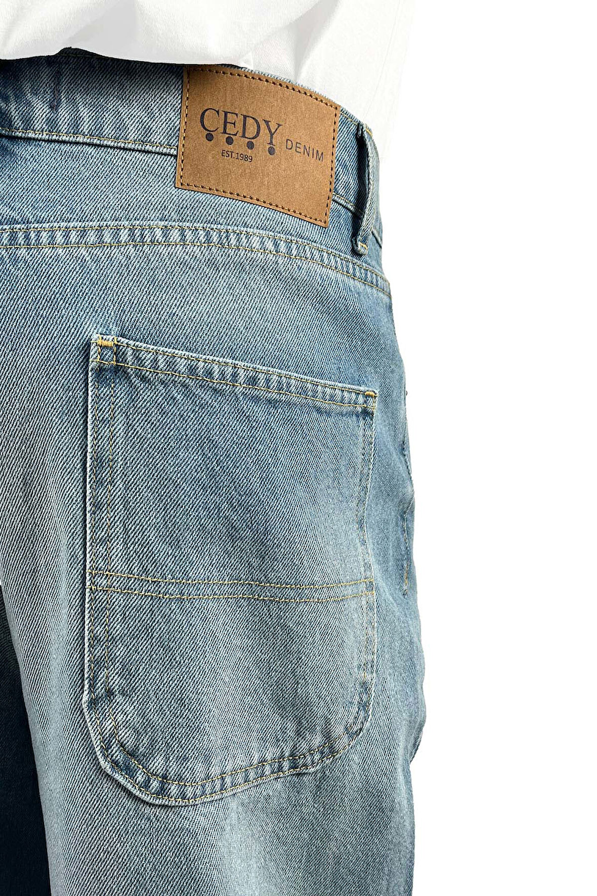 CEDY DENIM Erkek Yüksek Bel Baggy Skater Jean 