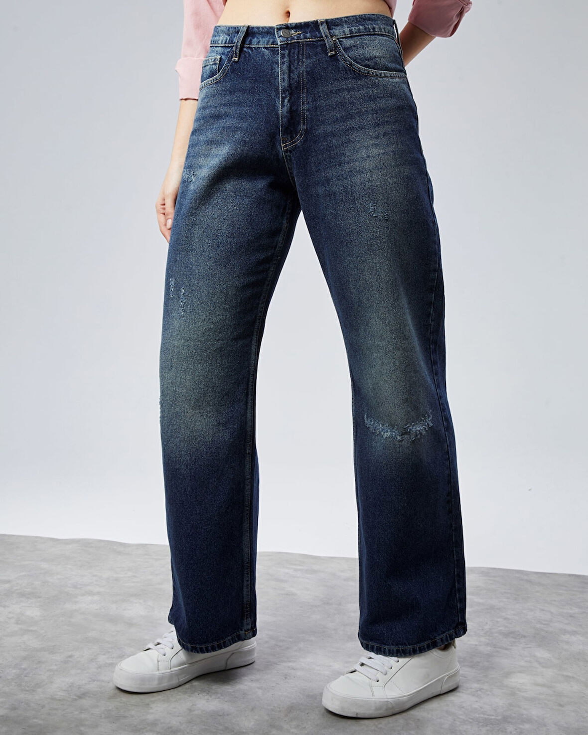 CEDY DENIM Kadın Palazzo Yüksek Bel Cotton Jean Pantolon 