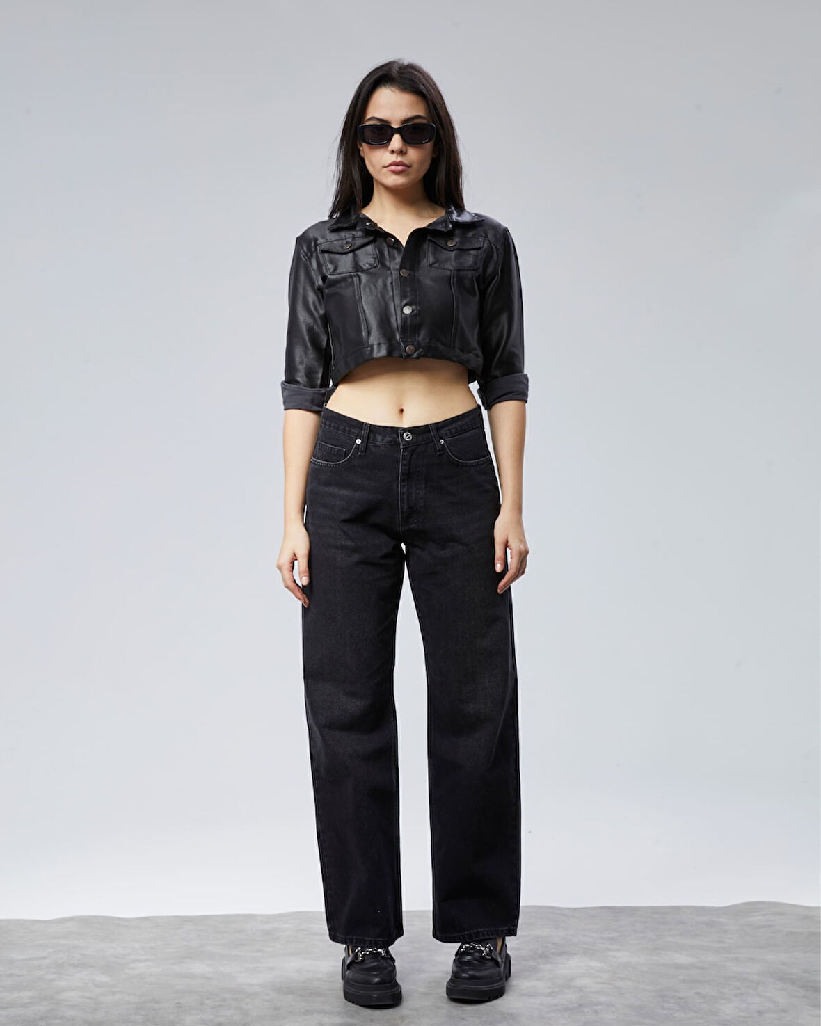 CEDY DENIM Kadın Palazzo Yüksek Bel Cotton Jean Pantolon 