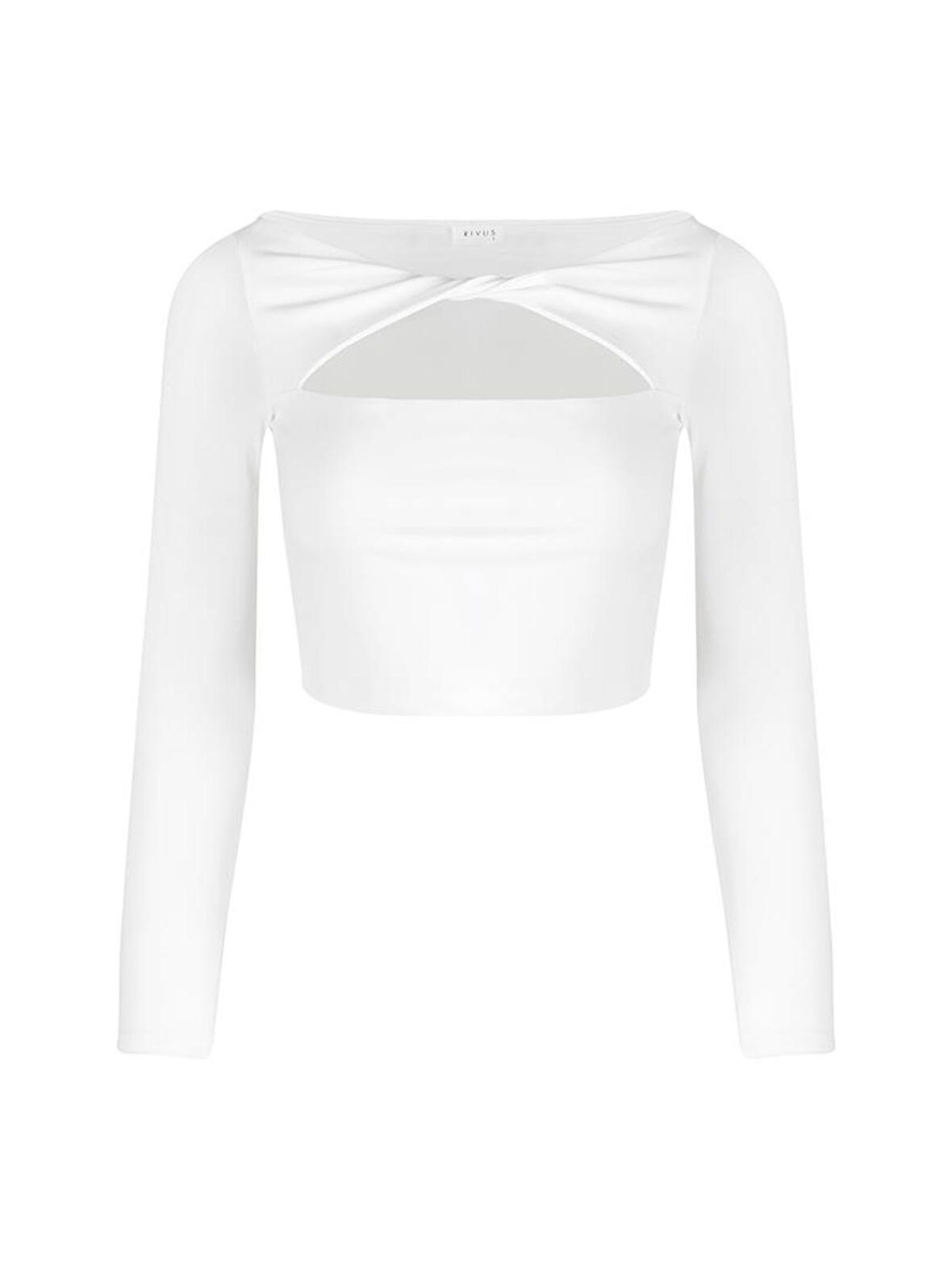 Cut Out Detaylı Uzun Kollu Body - Ekru