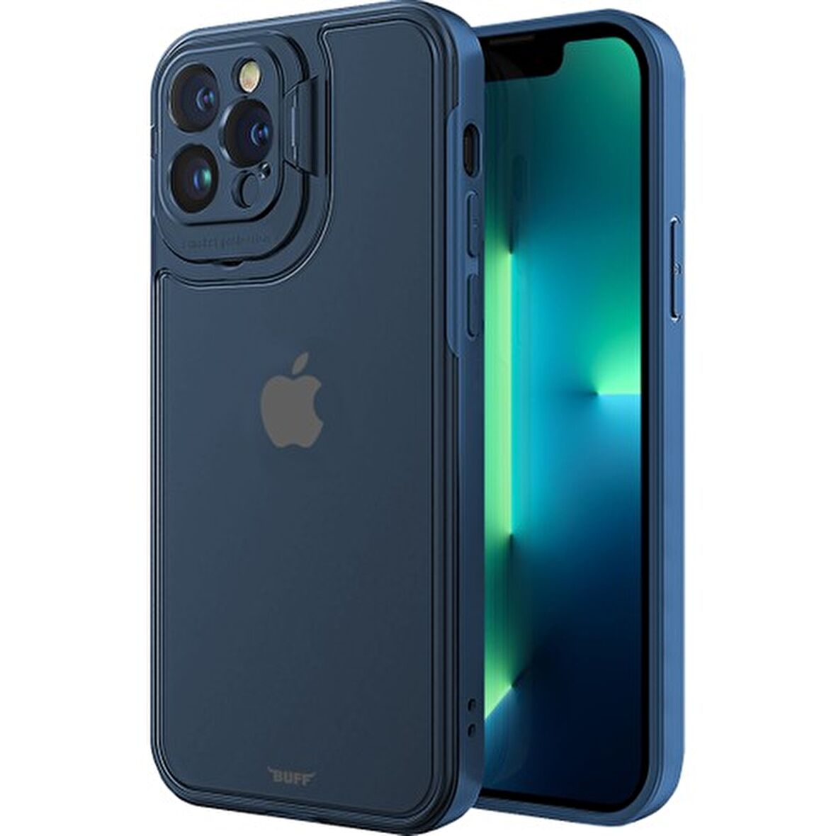 Buff iPhone 13 Pro Max Hybrid Corner Kılıf Blue