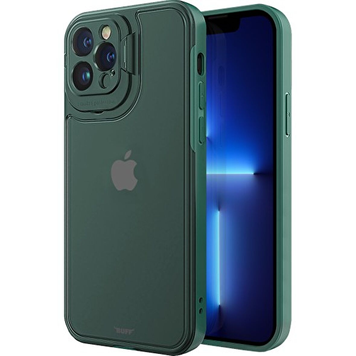 Buff iPhone 13 Pro Hybrid Corner Kılıf Green