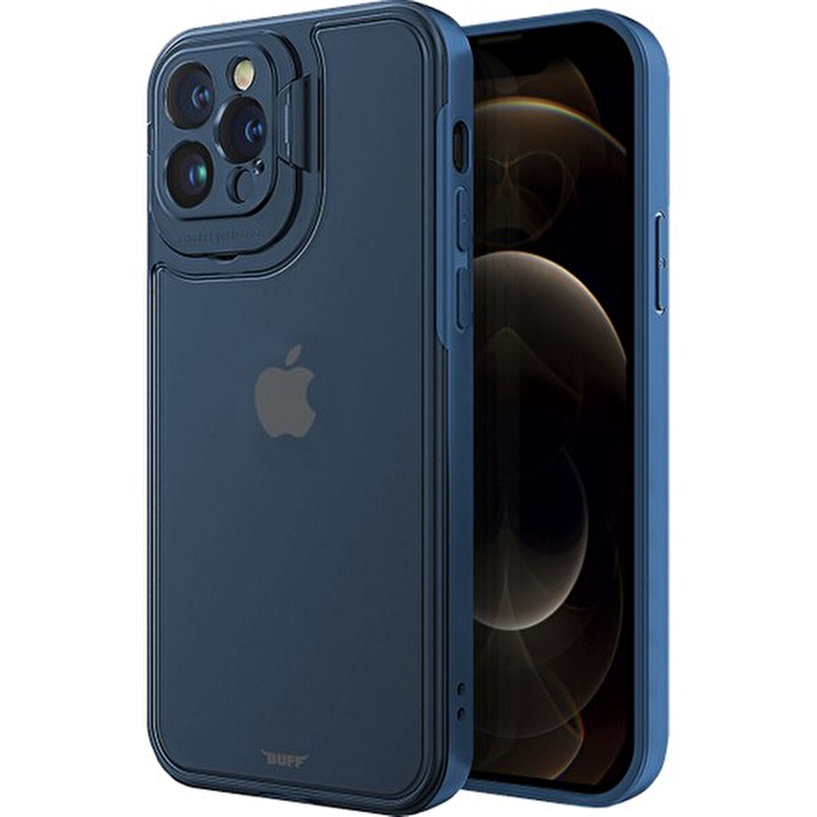 Buff iPhone 12 Pro Max Hybrid Corner Kılıf Blue
