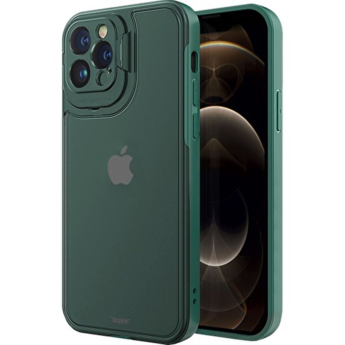 Buff iPhone 12 Pro Max Hybrid Corner Kılıf Green