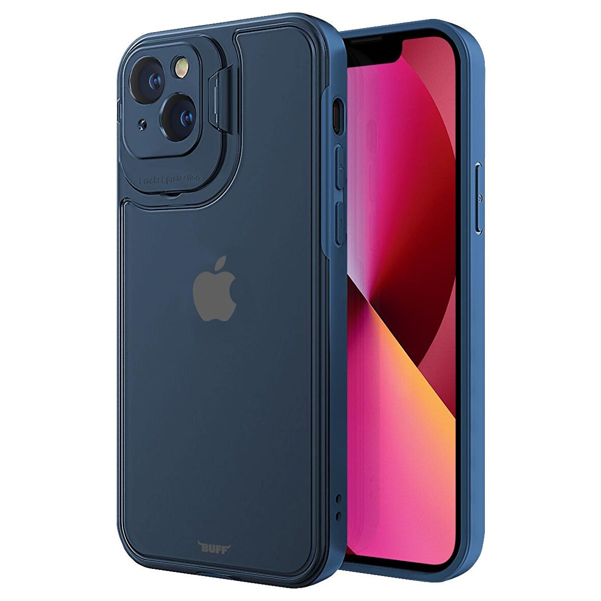 Buff iPhone 13 Hybrid Corner Kılıf Blue
