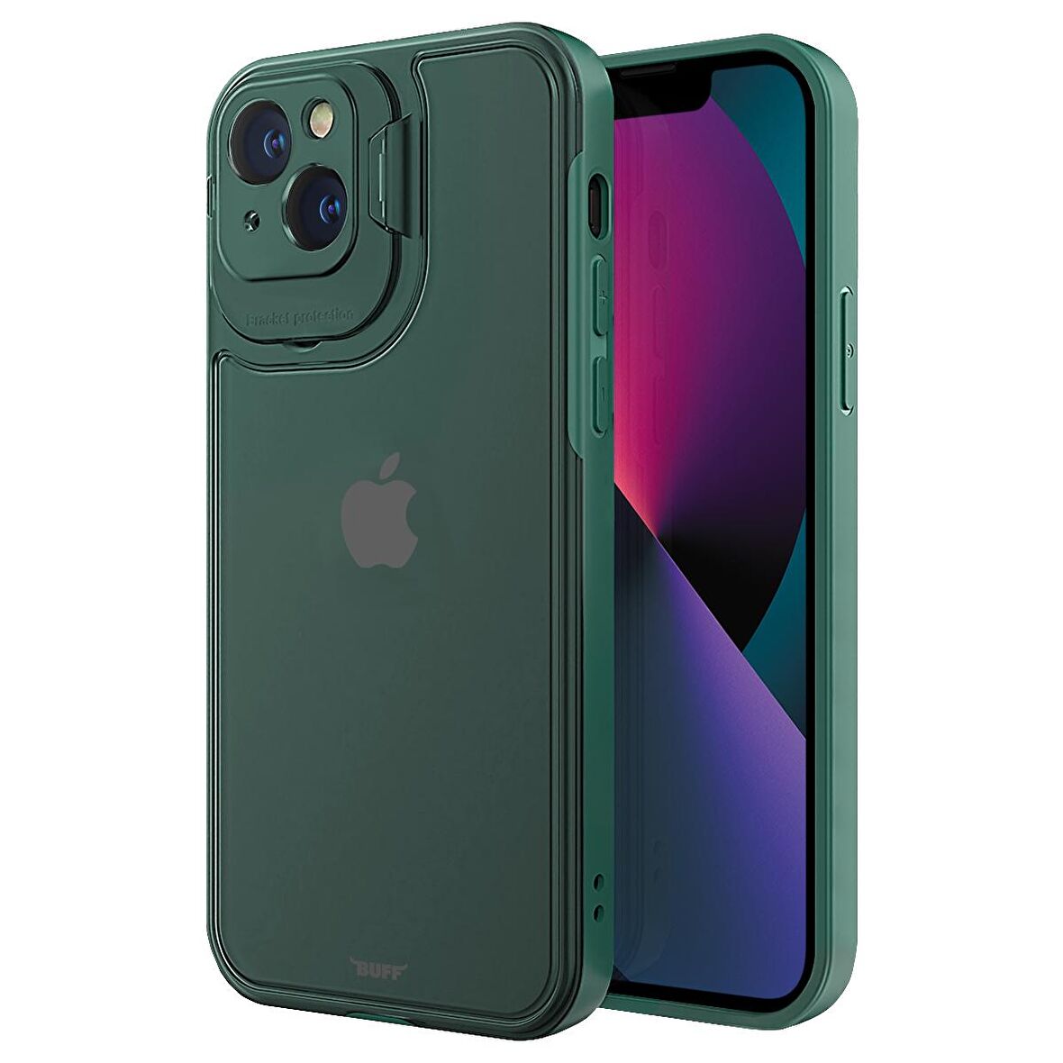 Buff iPhone 13 Mini Hybrid Corner Kılıf Green