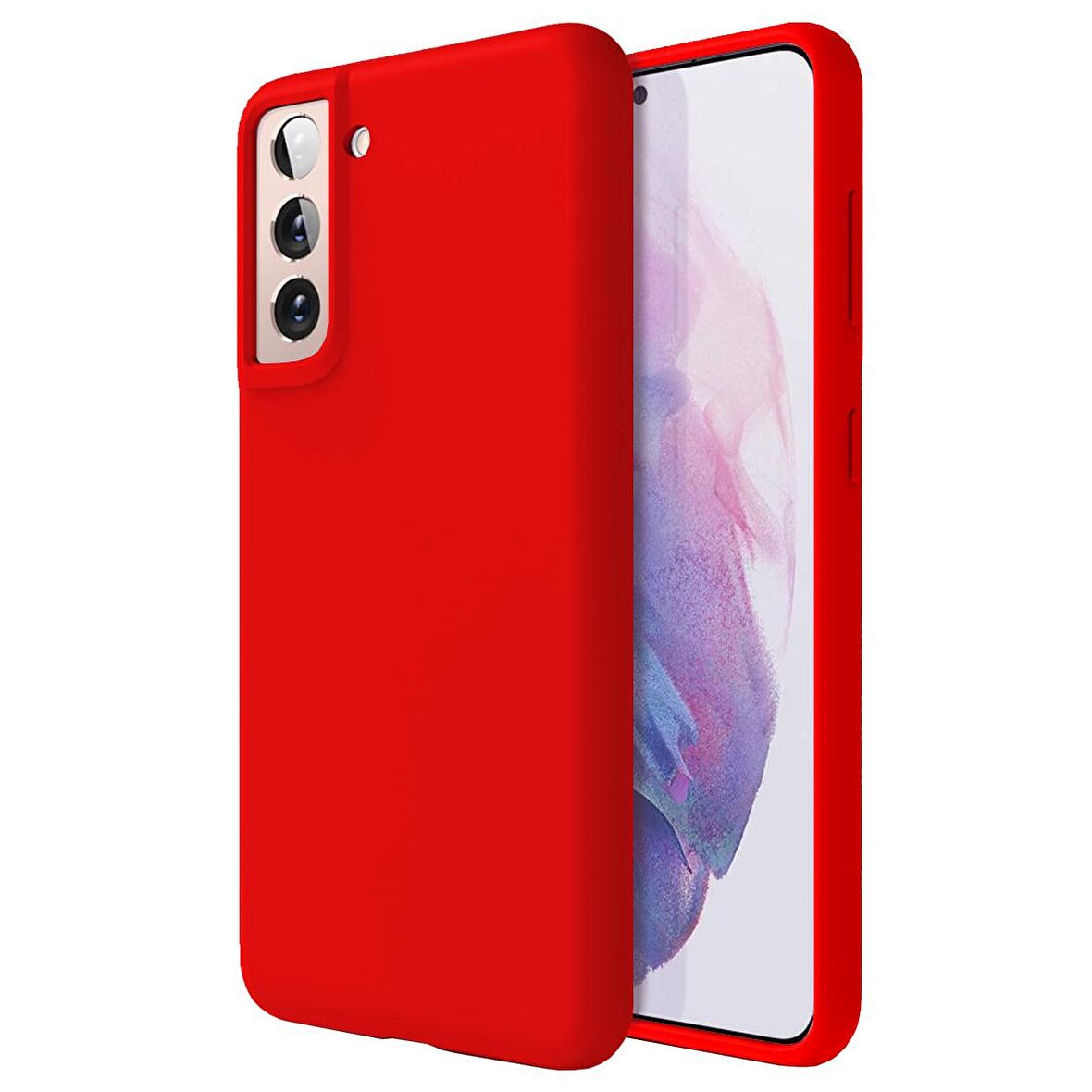 Buff Galaxy S21 Plus Rubber S Kılıf Red