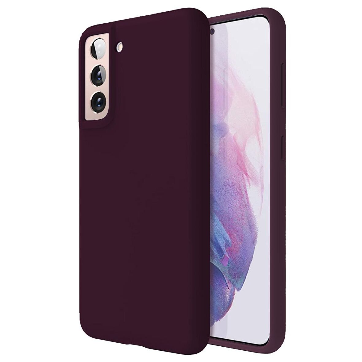 Buff Galaxy S21 Plus Rubber S Kılıf Plum