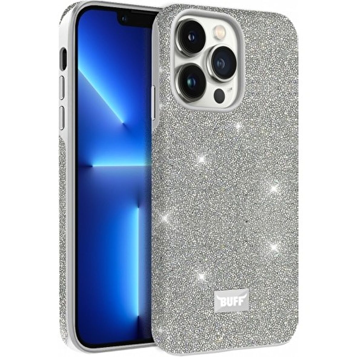 Buff iPhone 13 Pro Diamond Series Kılıf Light Silver