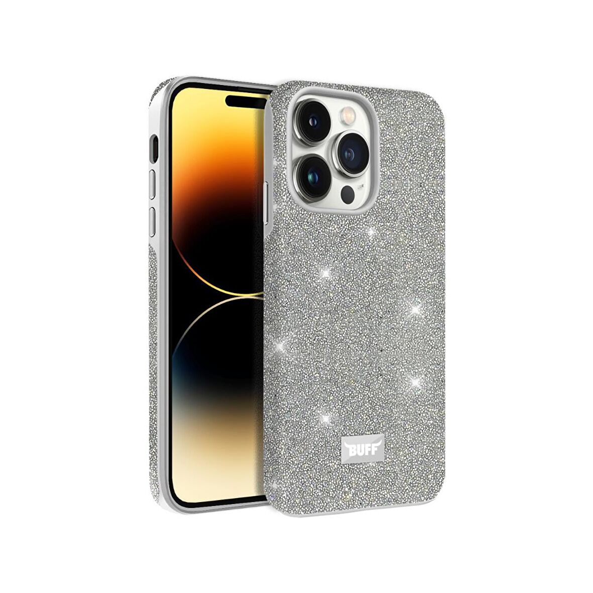 Buff iPhone 14 Pro Diamond Series Kılıf Light Silver