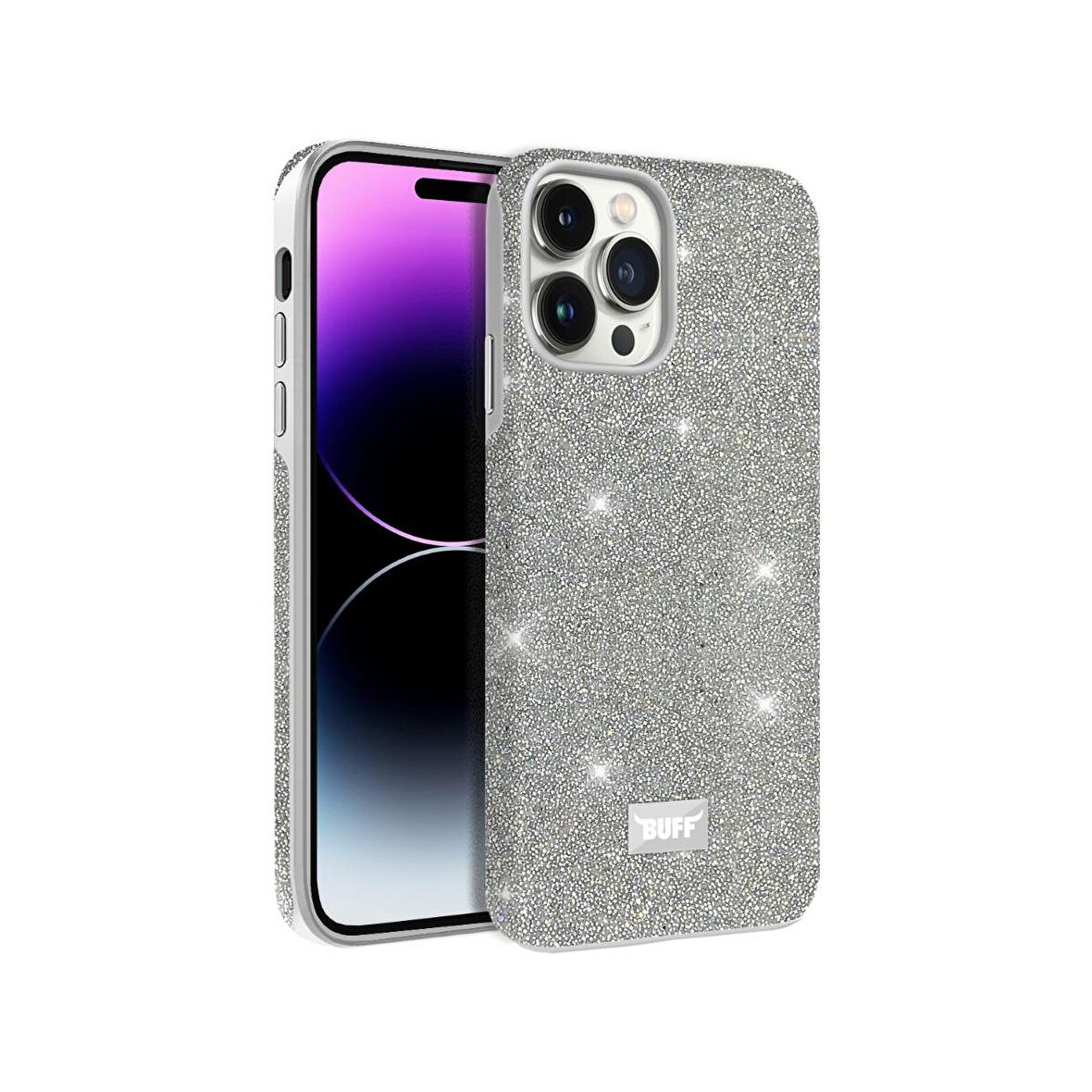 Buff iPhone 14 Pro Max Diamond Series Kılıf Light Silver