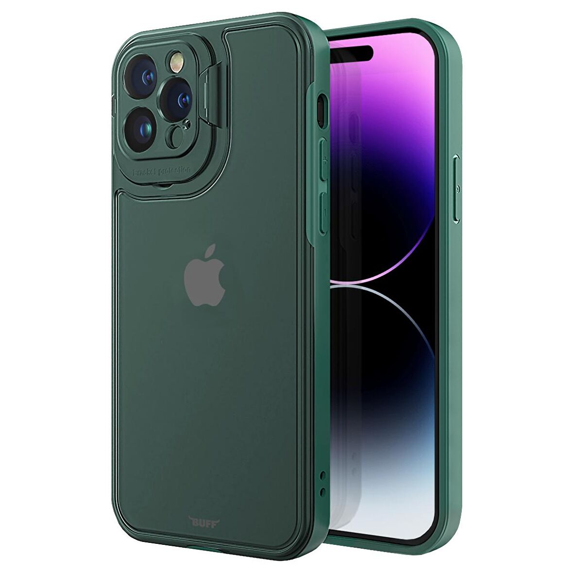 Buff iPhone 14 Pro Max Hybrid Corner Kılıf Yeşil