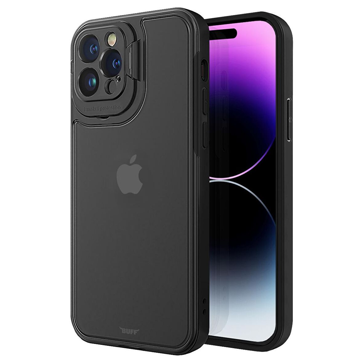 Buff iPhone 14 Pro Max Hybrid Corner Kılıf Siyah