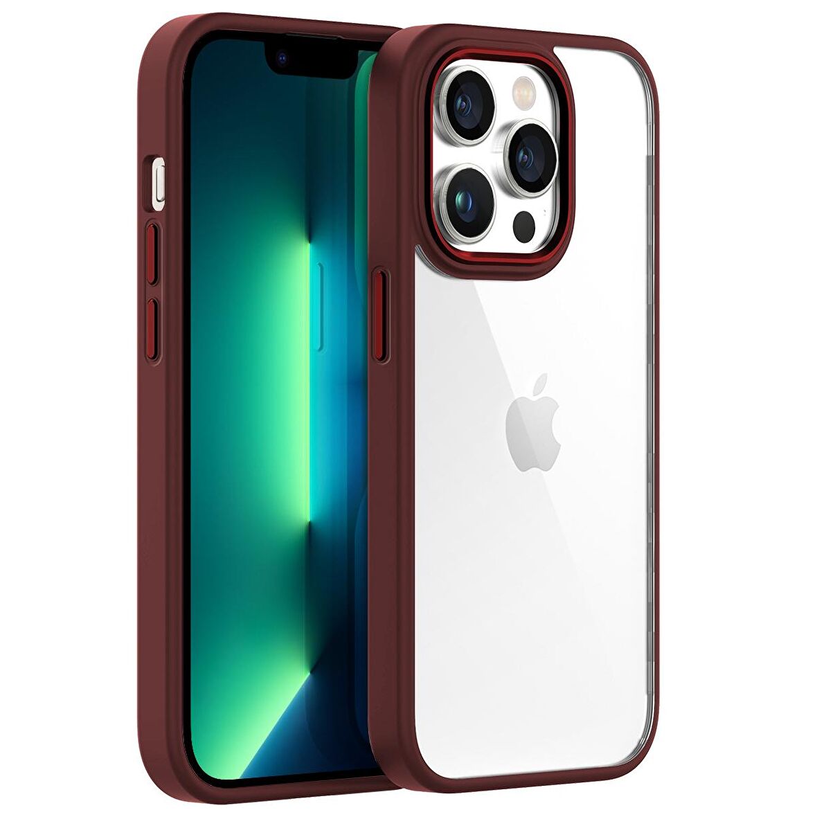 Buff iPhone 13 Pro Max New Air Bumper Kılıf Plum
