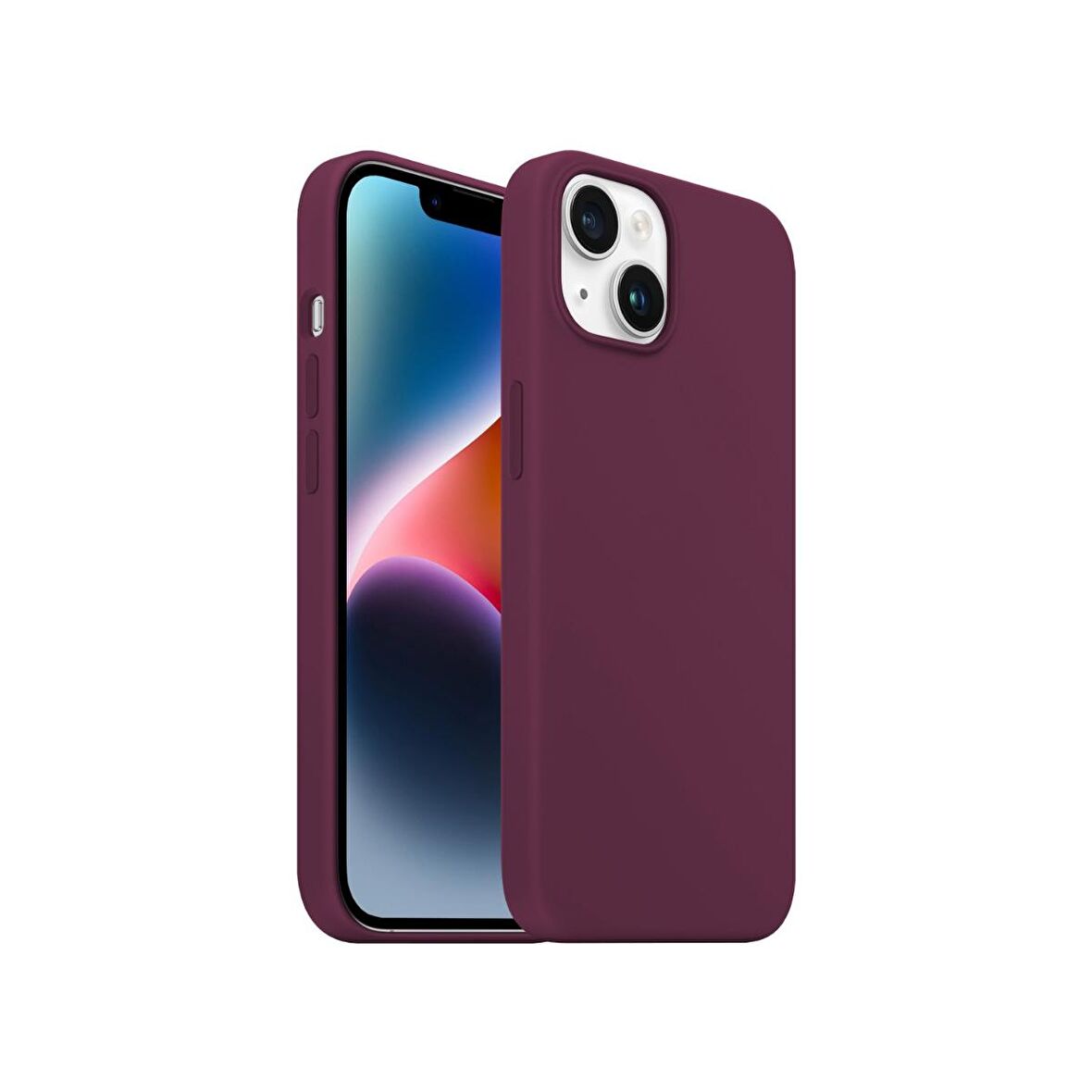 Buff iPhone 14 Rubber Fit Kılıf Plum