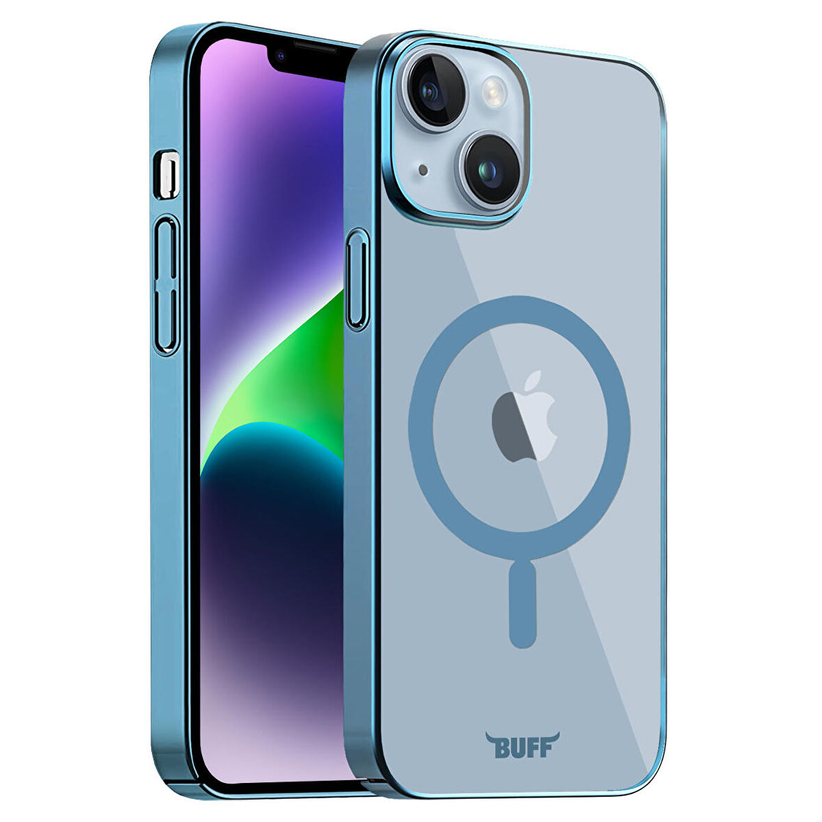 Buff iPhone 14 Plus MagSafe Slim Fit Case Light Blue