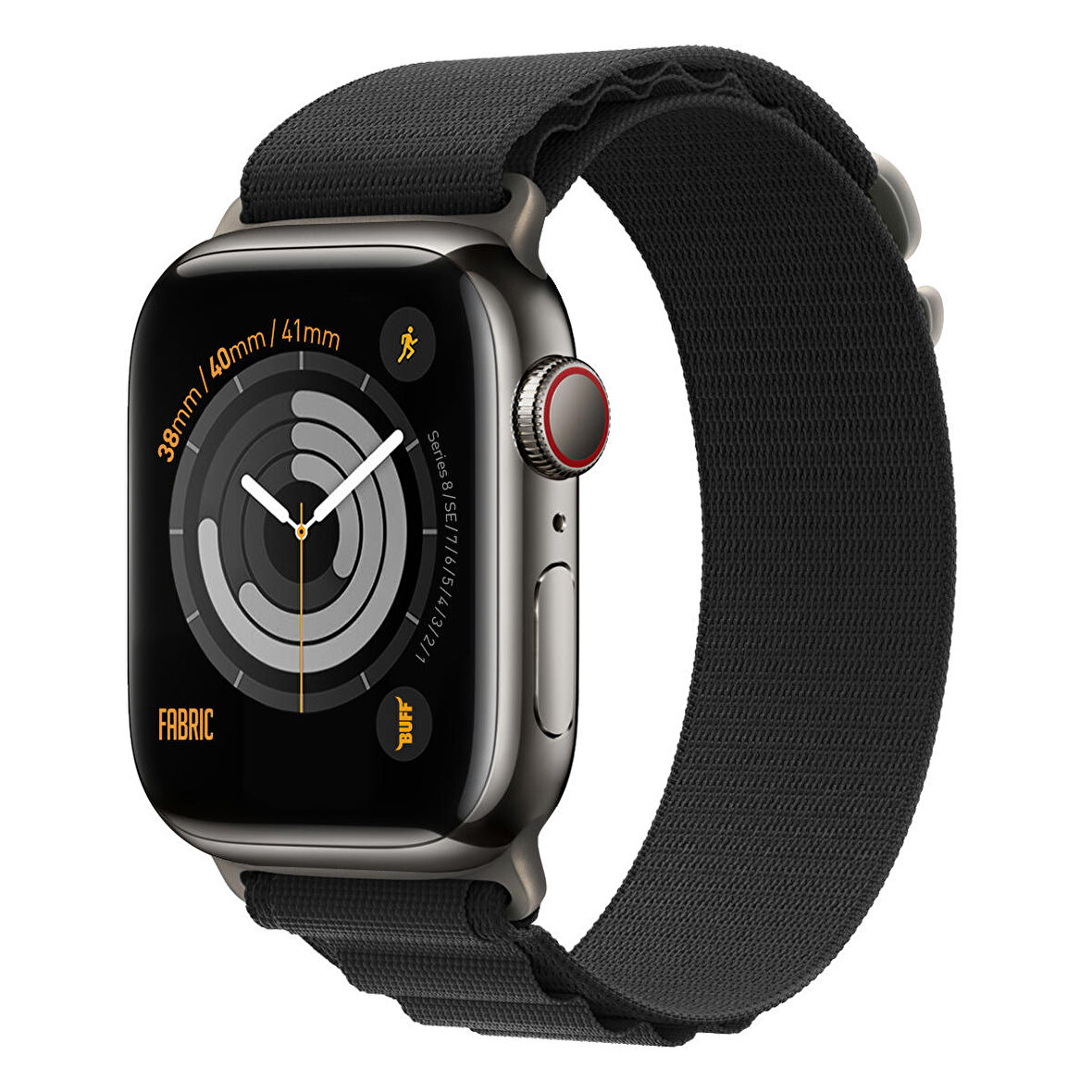 Buff Apple Watch Uyumlu Fabric Band 38/40/41mm Black 