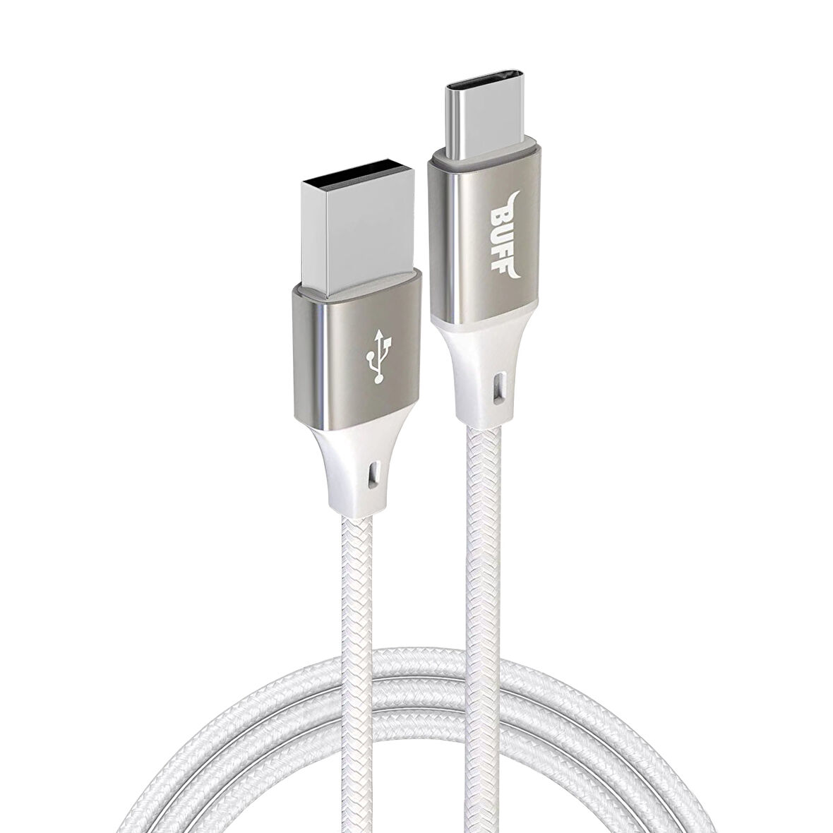 Buff BL71 USB Type-C 2.4A 1.2M Data ve Şarj Kablosu Beyaz