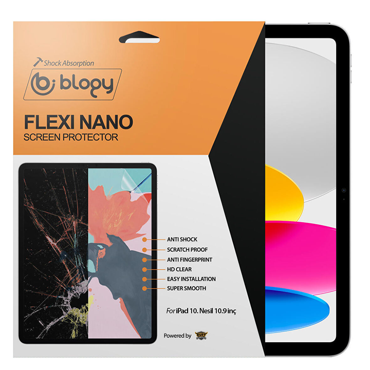 Blogy iPad 10. Nesil 10.9 inç Flexi Nano Ekran Koruyucu