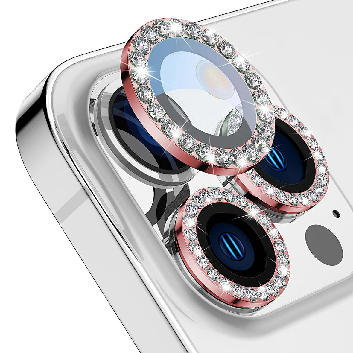 Buff iPhone 14 Pro / 14 Pro Max Diamond Lens Koruyucu Red