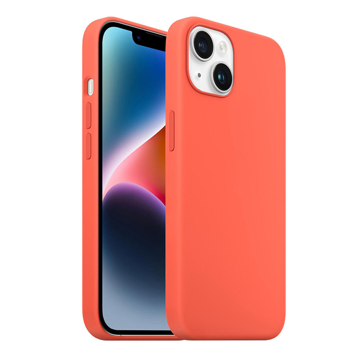 Buff iPhone 14 Rubber Fit Kılıf Nectarine