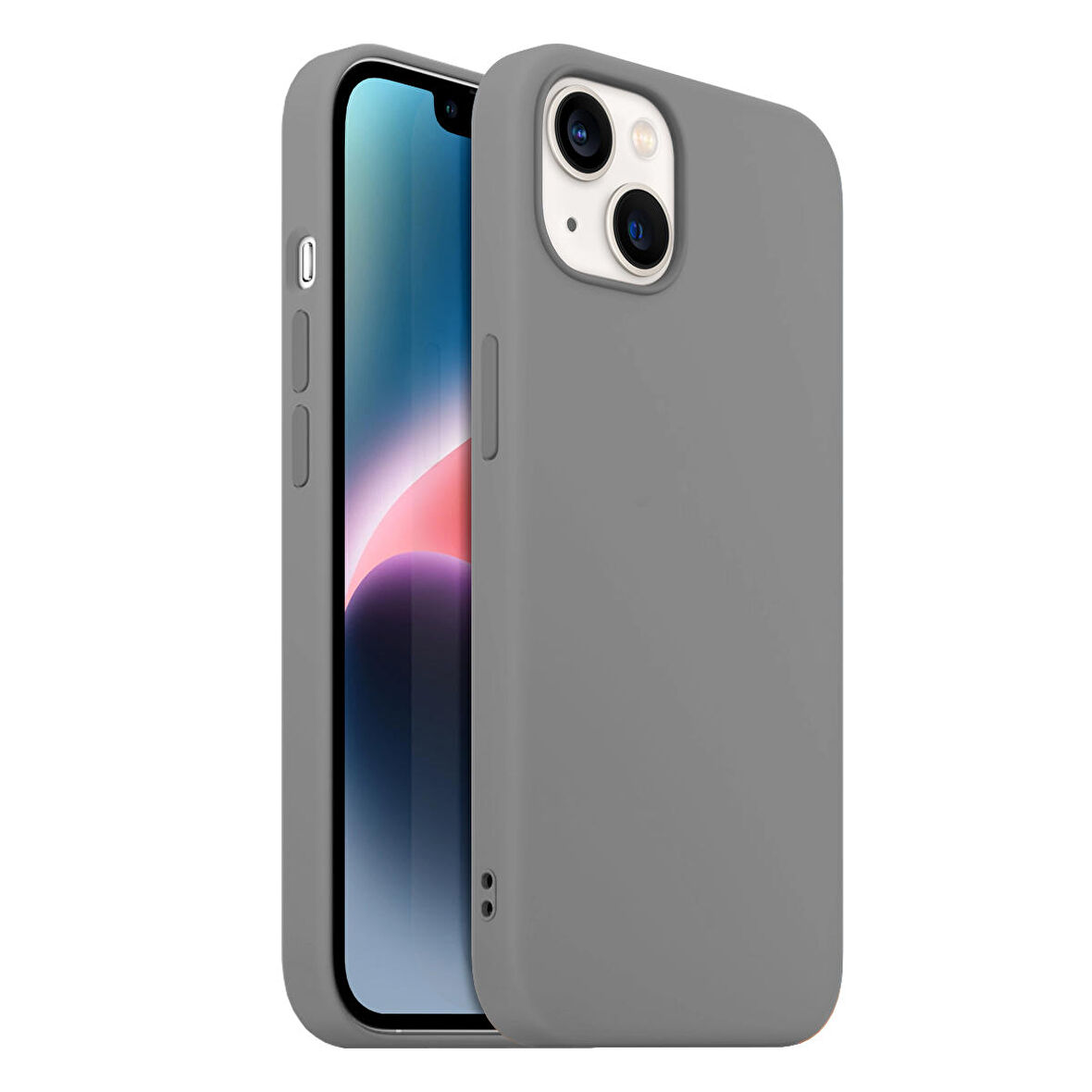 Buff iPhone 14 Rubber S Kılıf Gray