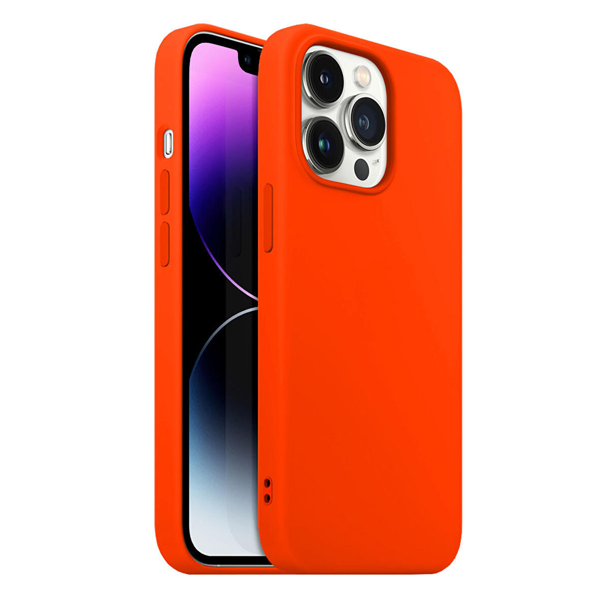 Buff iPhone 14 Pro Max Rubber S Kılıf Neon Orange