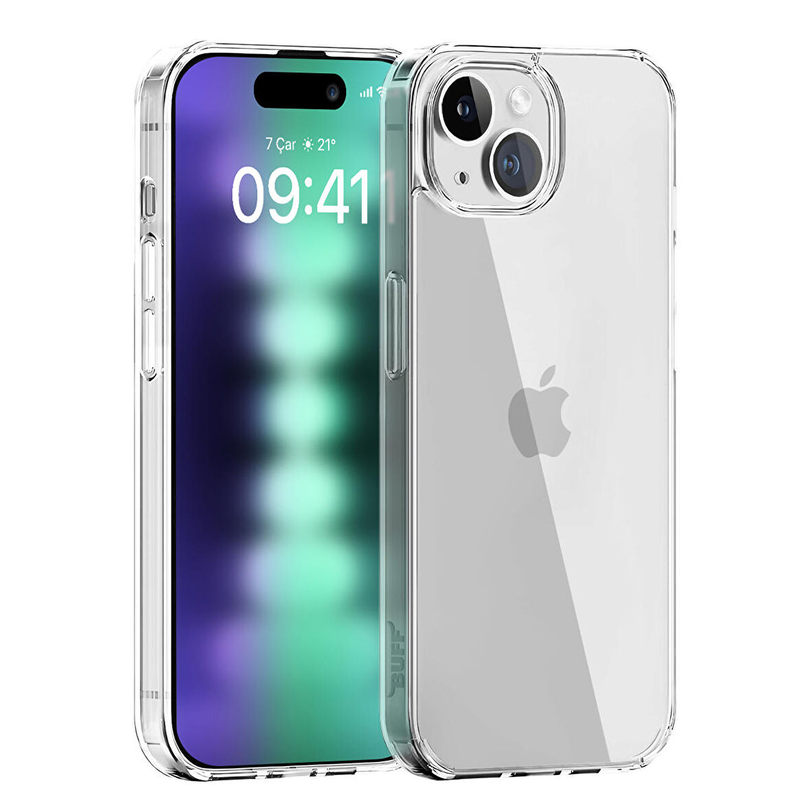 Buff iPhone 15 Plus Air Hybrid Kılıf Crystal Clear