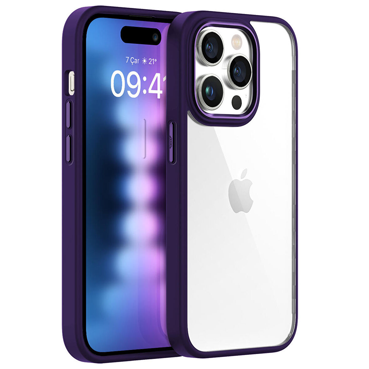 Buff iPhone 15 Pro Max New Air Bumper Kılıf Purple