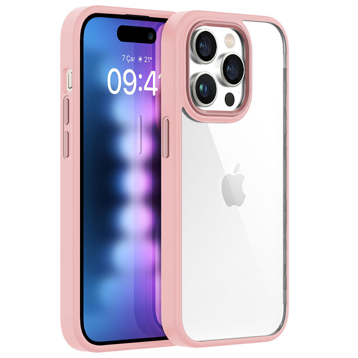 Buff iPhone 15 Pro Max New Air Bumper Kılıf Pink