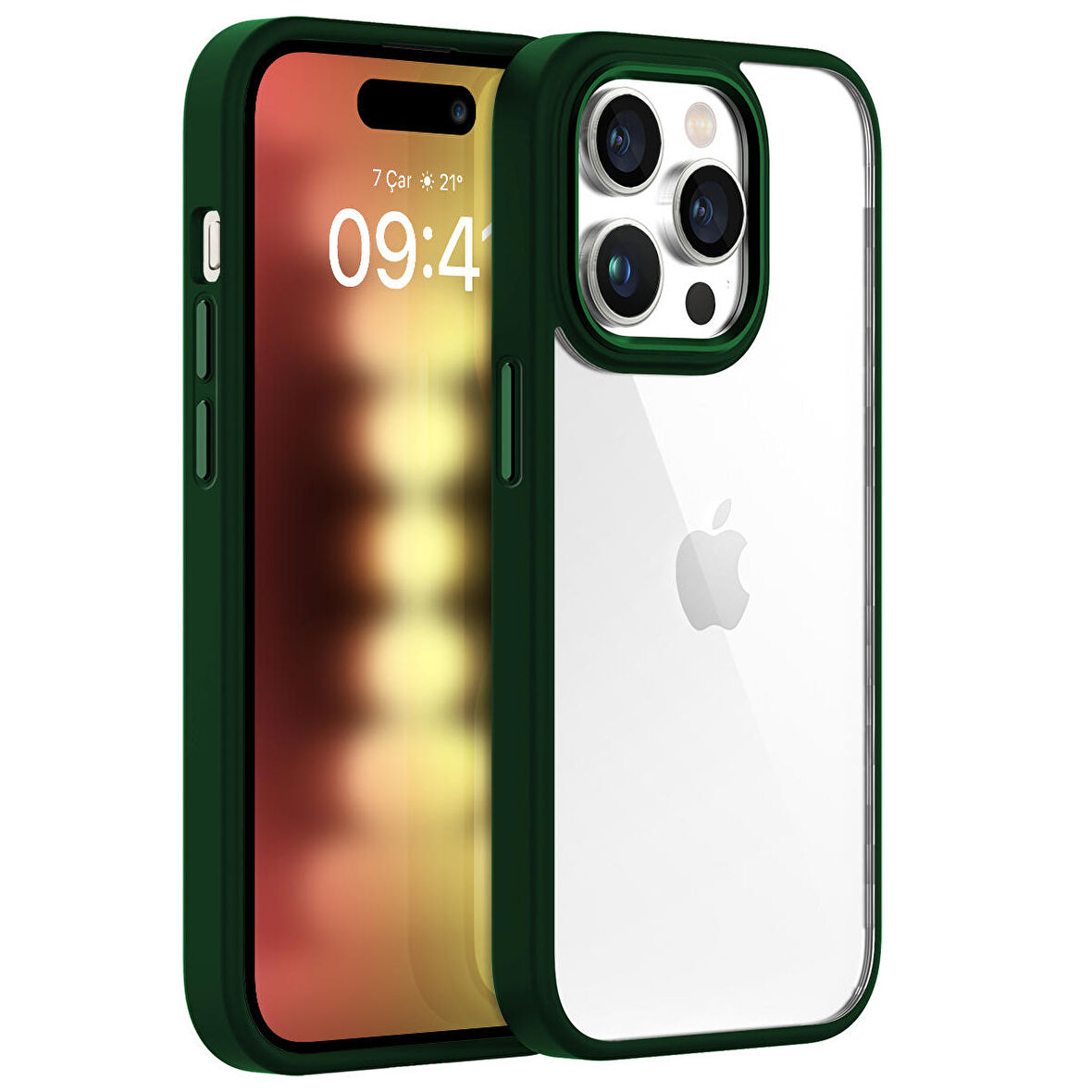 Buff iPhone 15 Pro New Air Bumper Kılıf Green