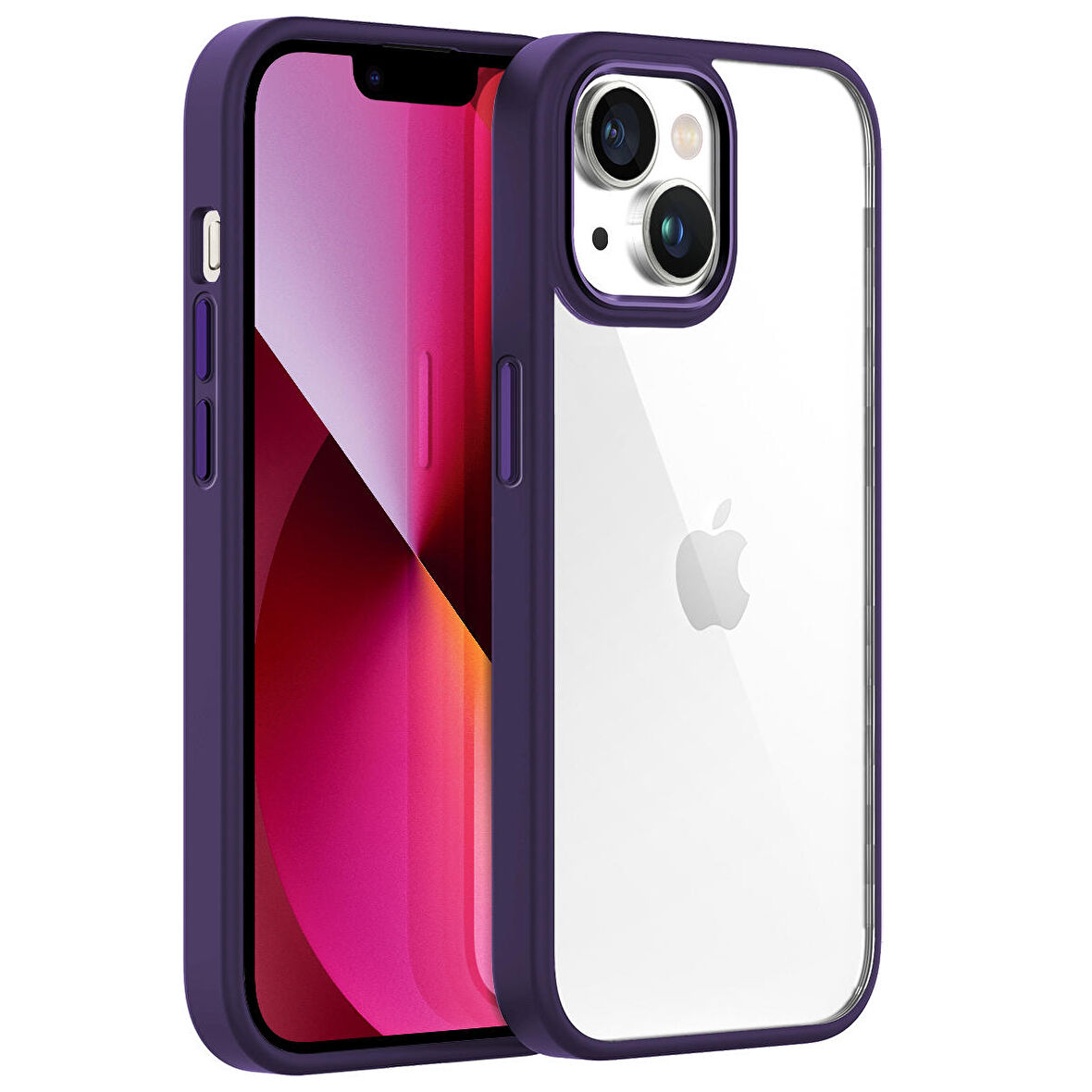 Buff iPhone 13 New Air Bumper Kılıf Purple