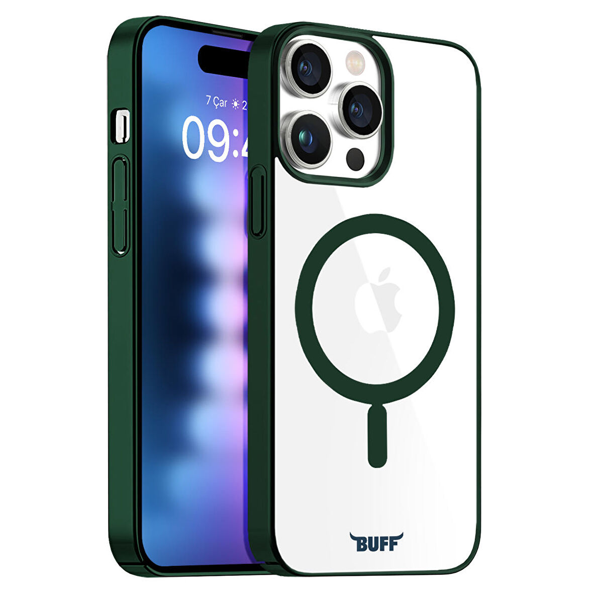 Buff iPhone 15 Pro Max MagSafe Slim Fit Kılıf Dark Green
