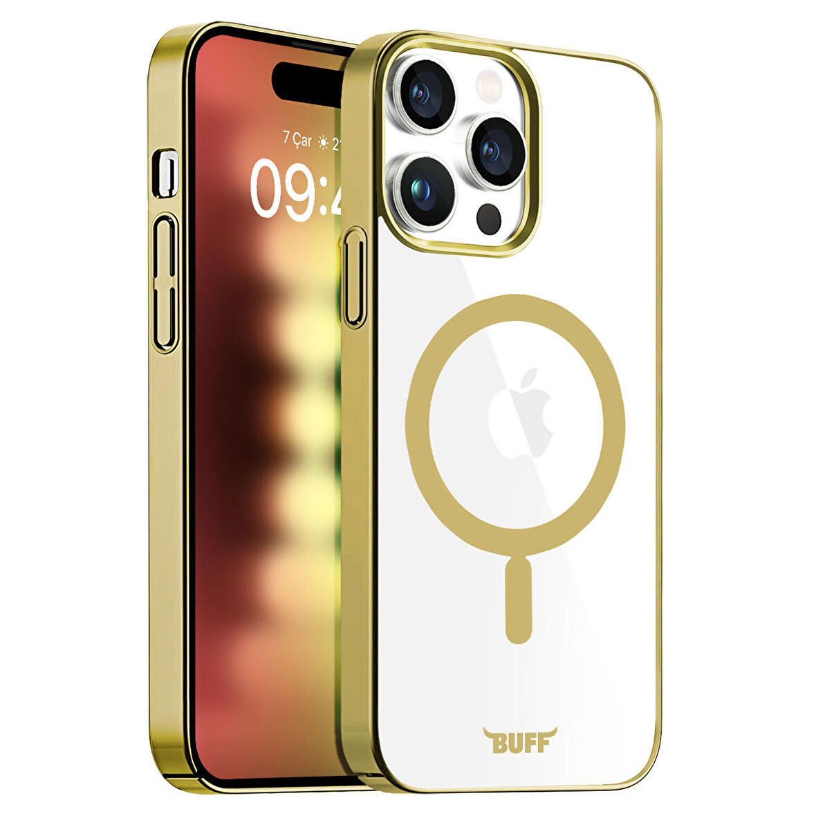 Buff iPhone 15 Pro MagSafe Slim Fit Kılıf Gold