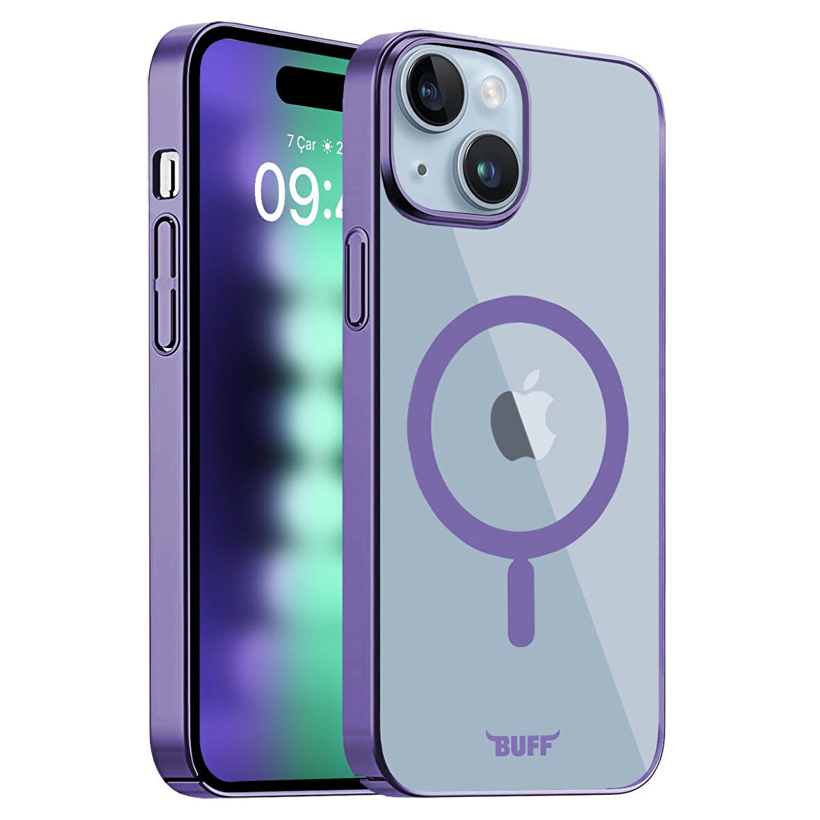 Buff iPhone 15 Plus MagSafe Slim Fit Kılıf Purple