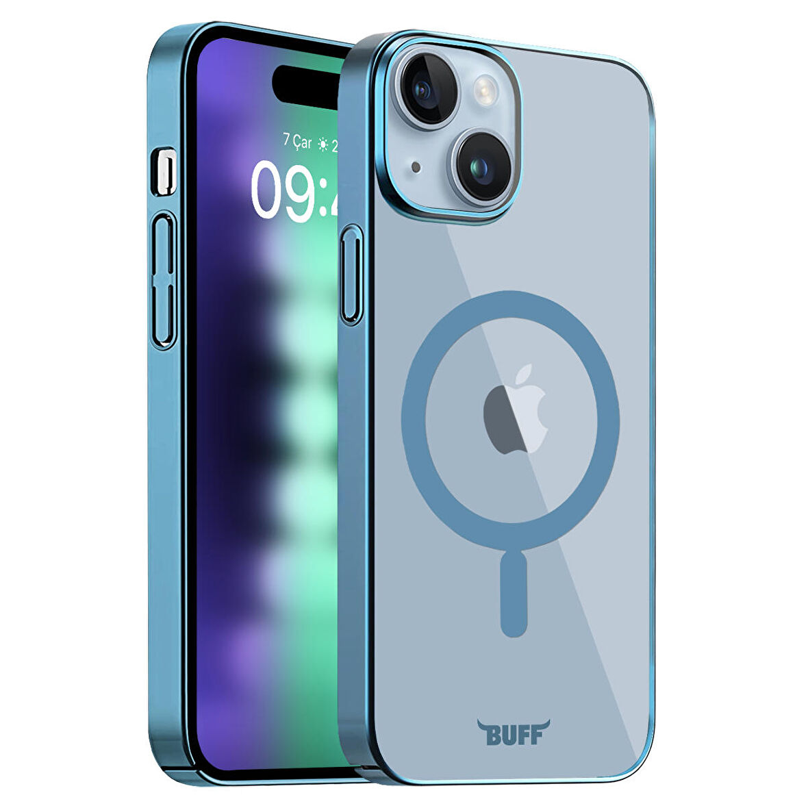 Buff iPhone 15 Plus MagSafe Slim Fit Kılıf Light Blue