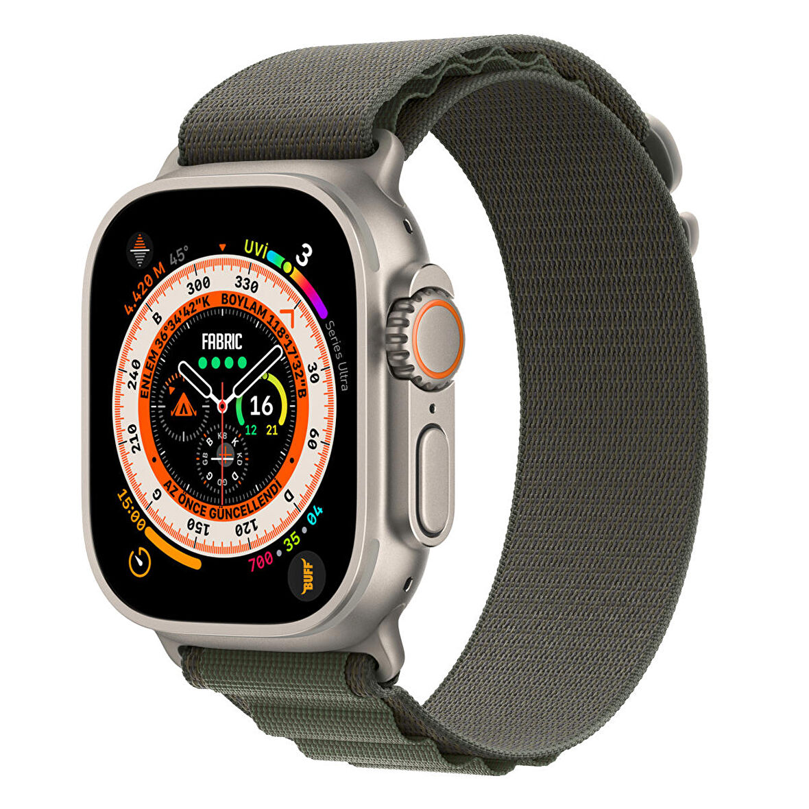 Buff Apple Watch Ultra Fabric Band 49mm Kayış Green