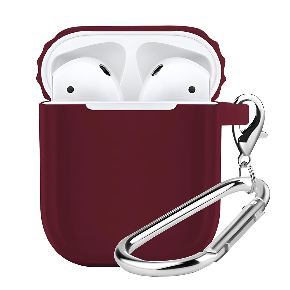 Buff Airpods 2 Rubber Silikon Kılıf Wine Red