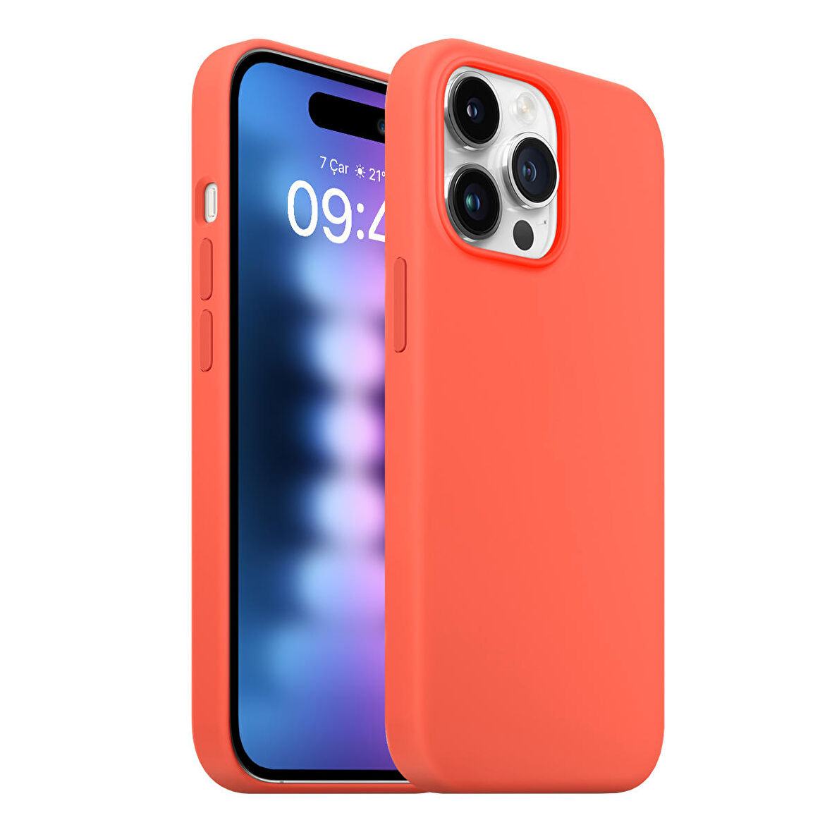 Buff iPhone 15 Pro Max Rubber Fit Kılıf Nectarine